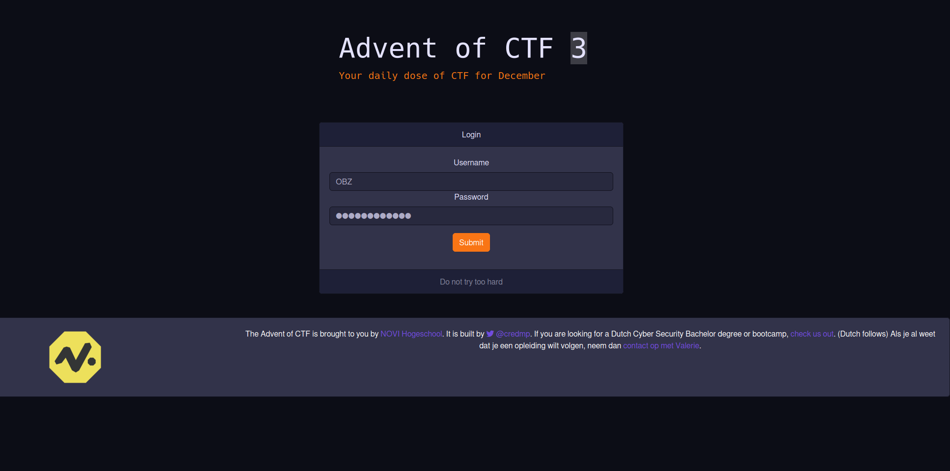 Advent of CTF - Day 3 Credentials