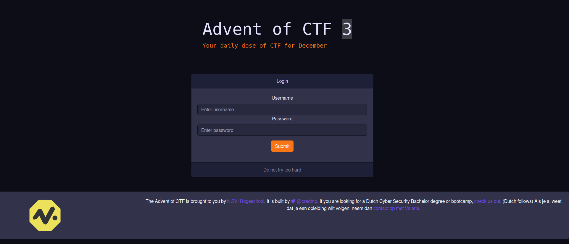 Advent of CTF - Day 3 Site