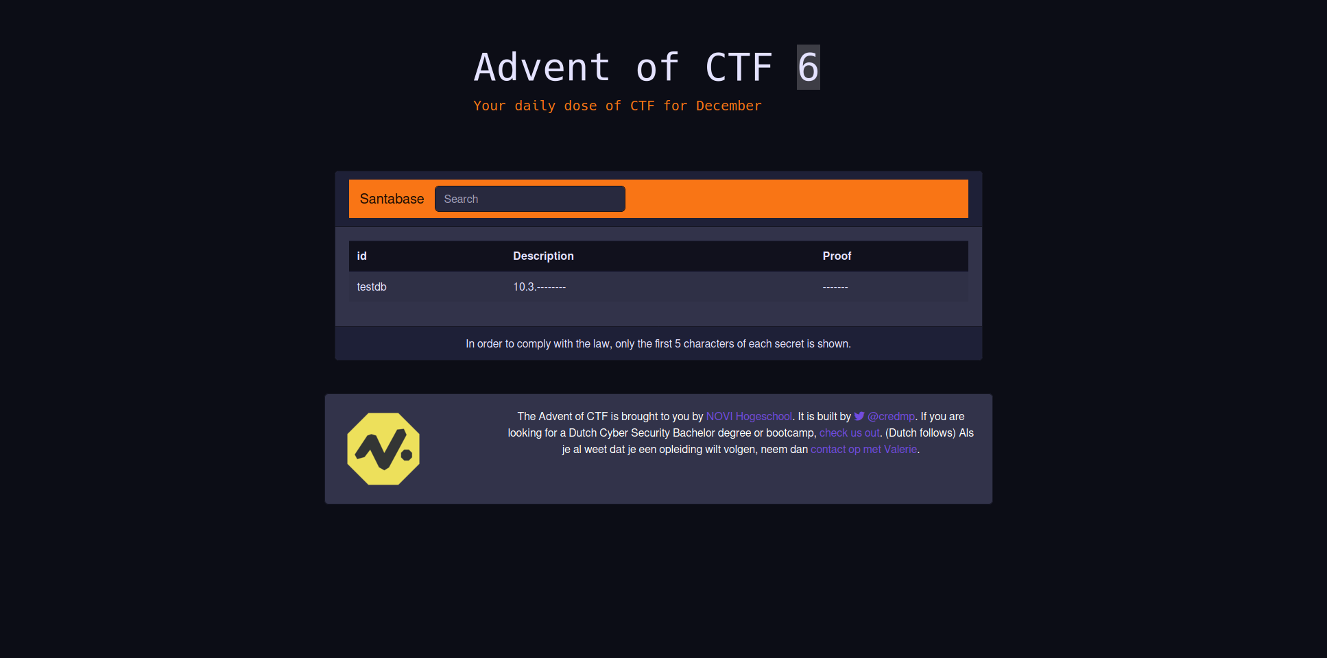 Advent of CTF - Day 6 first injection