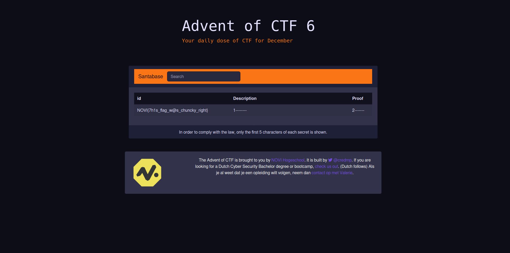 Advent of CTF - Day 6 flag