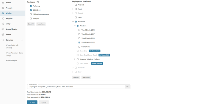 WWise setup