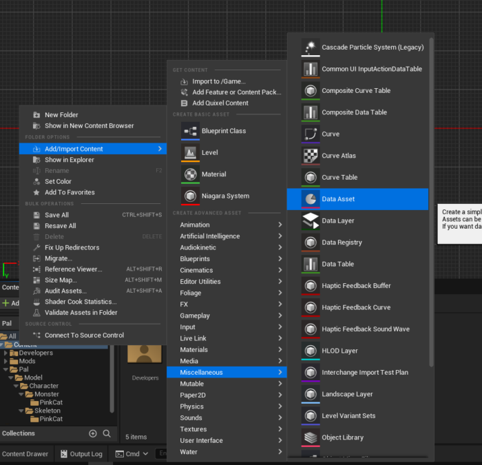 Create a data asset