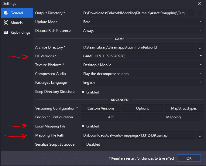 FModel General Settings
