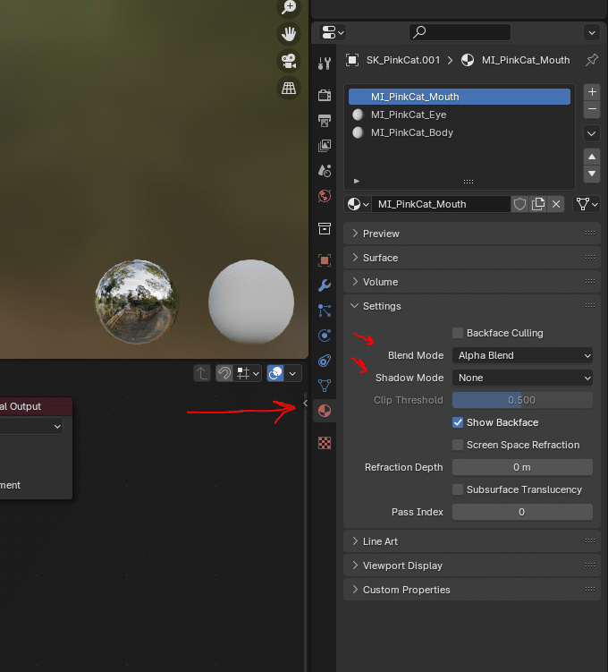 Update the blend mode and shadow mode