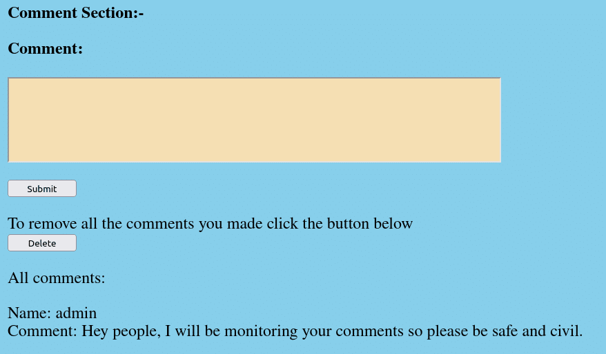 TryHackMe WhyHackMe - Comment Section